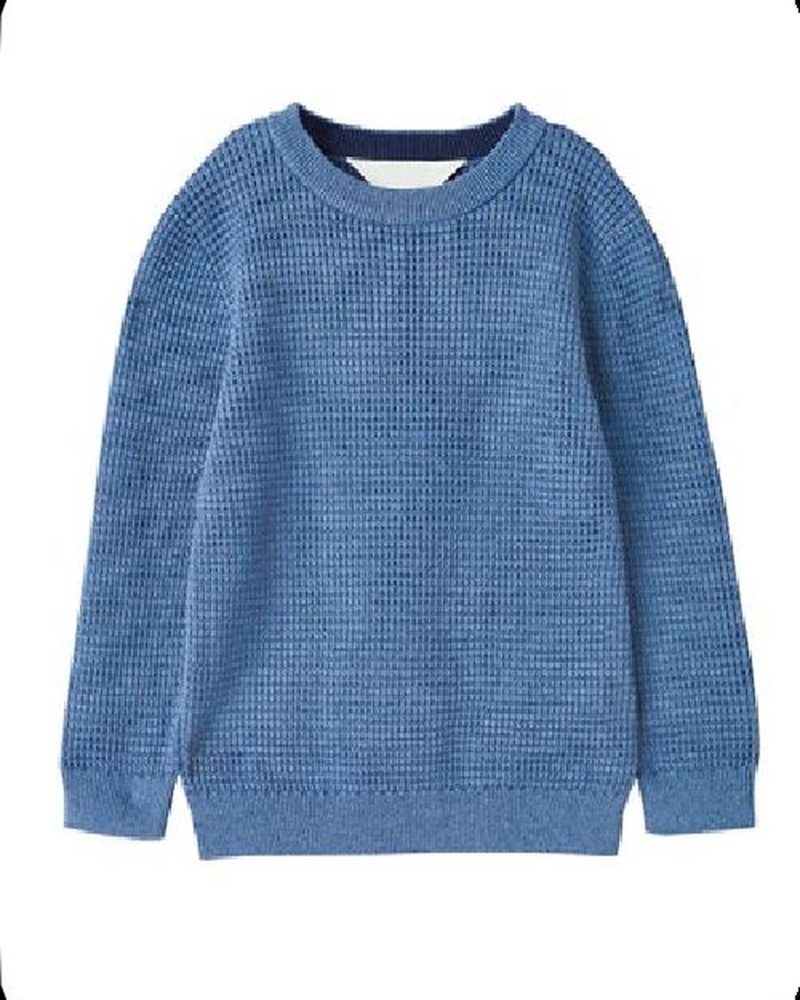 Waffle knit sweater