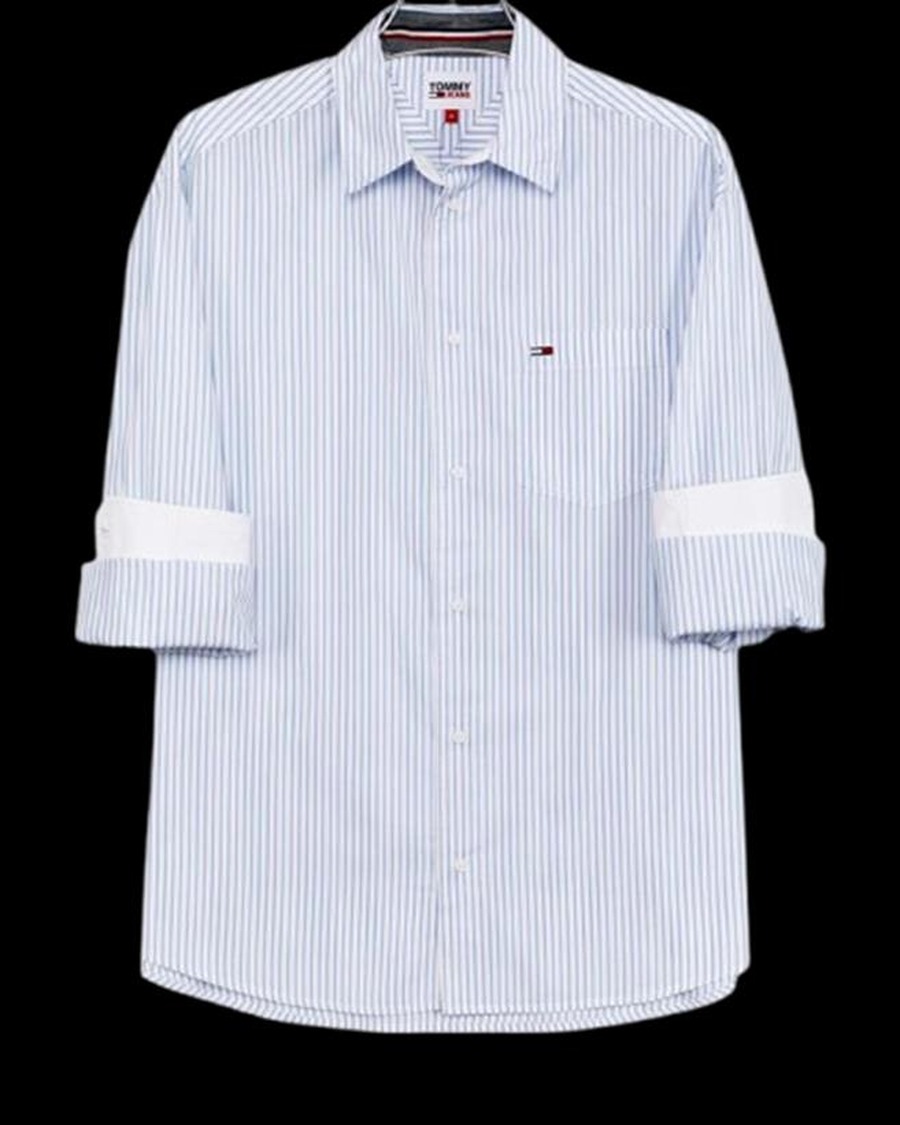 Woven striped shirt